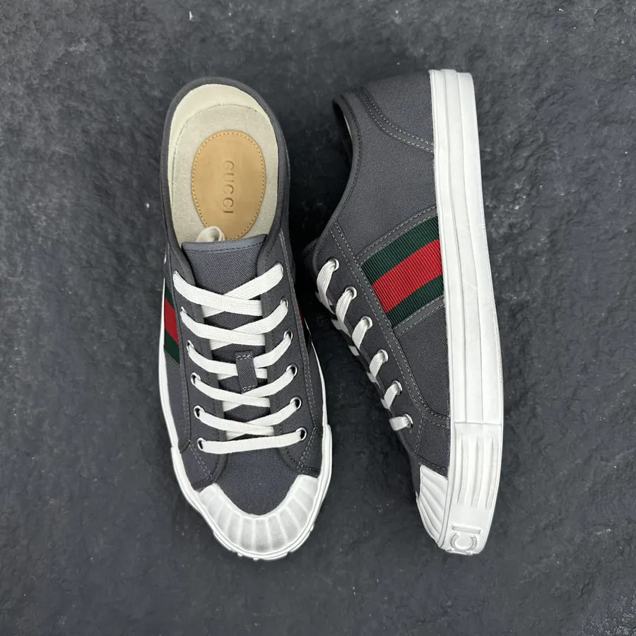 Lido Series Sneaker Black Cotton Fabric, Low Heel, 2.5cm Height