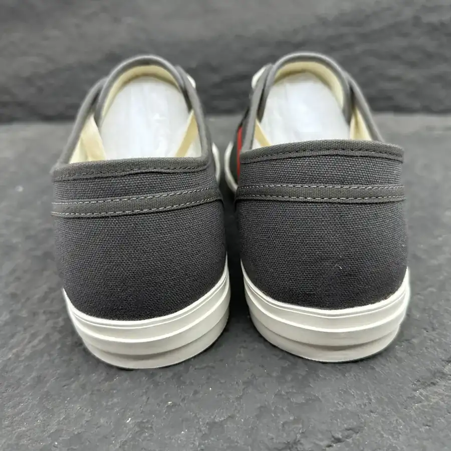 Lido Series Sneaker Black Cotton Fabric, Low Heel, 2.5cm Height