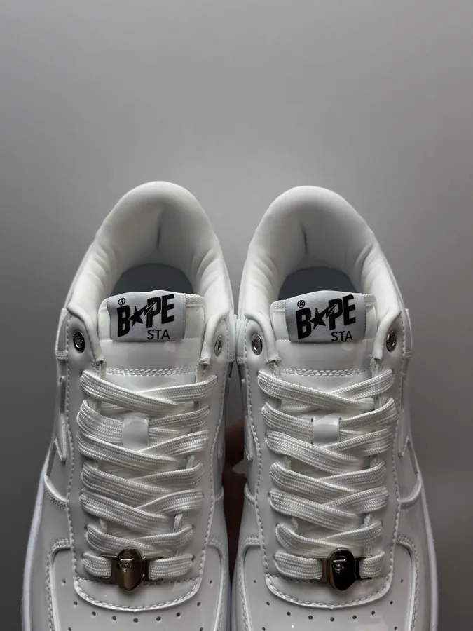 A BATHING APE STA Leather White Sneaker