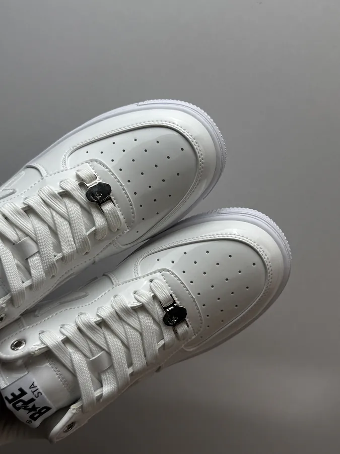 A BATHING APE STA Leather White Sneaker