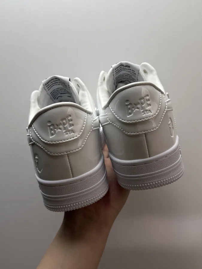 A BATHING APE STA Leather White Sneaker