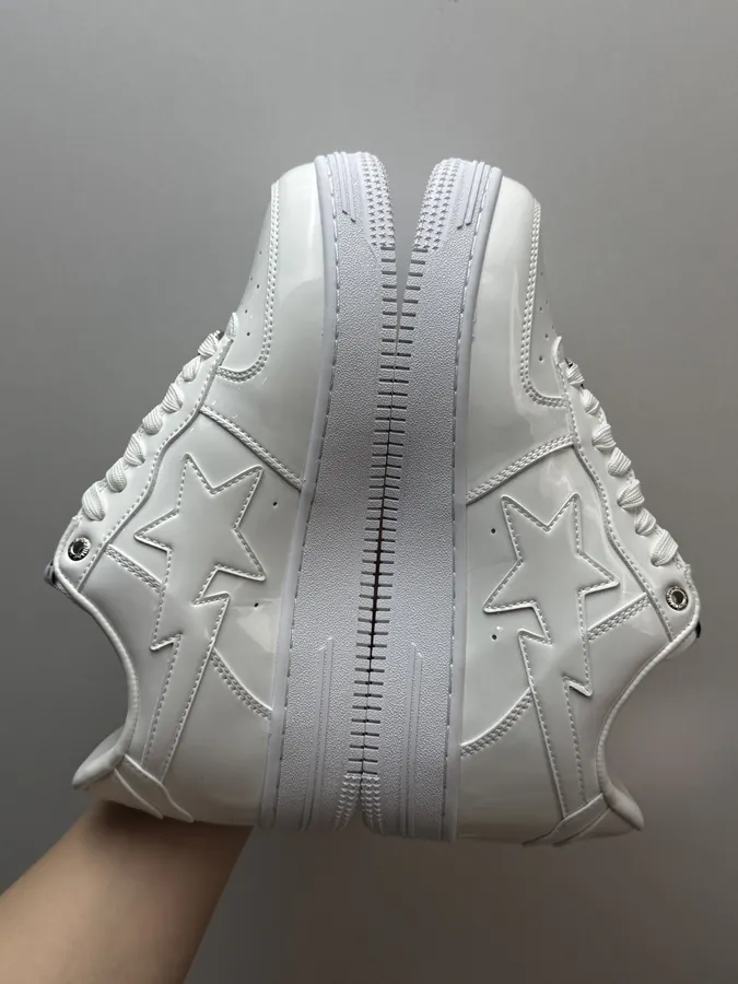 A BATHING APE STA Leather White Sneaker