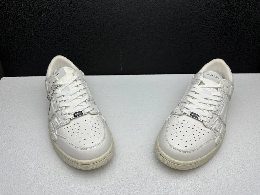 AMIRI Bones Low Top Sneakers in White