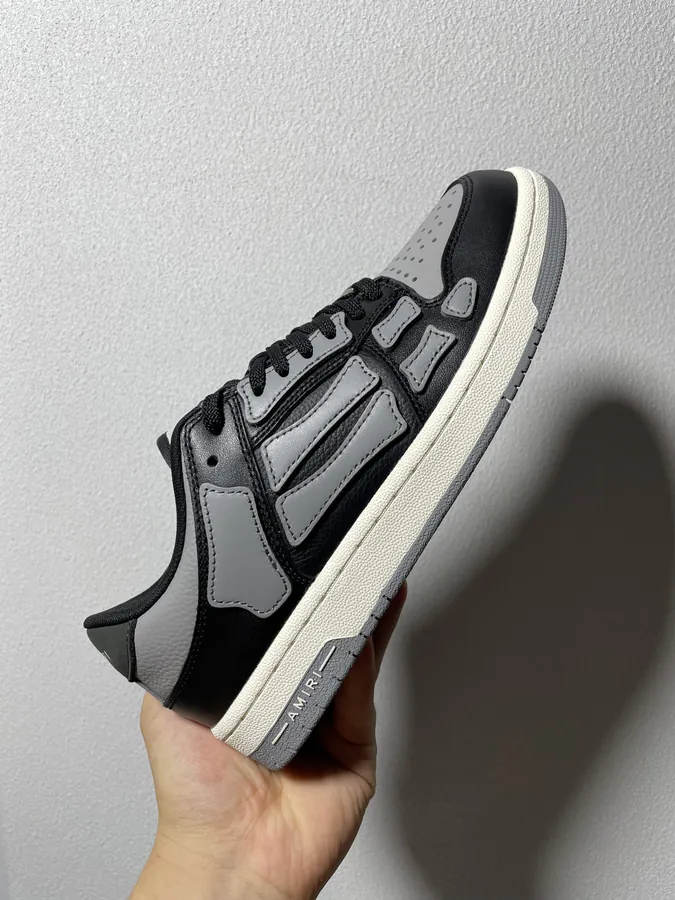 AMIRI Skel Toe Hi Bone Design Sneaker in Gray Black