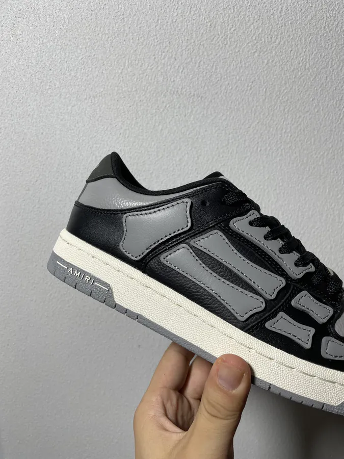 AMIRI Skel Toe Hi Bone Design Sneaker in Gray Black