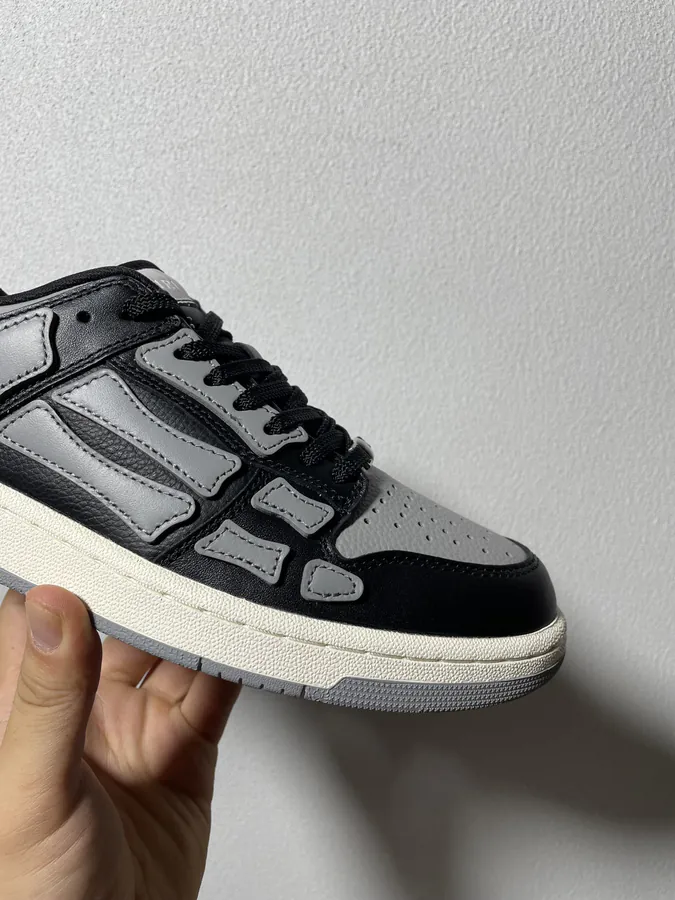 AMIRI Skel Toe Hi Bone Design Sneaker in Gray Black