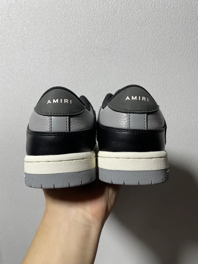 AMIRI Skel Toe Hi Bone Design Sneaker in Gray Black