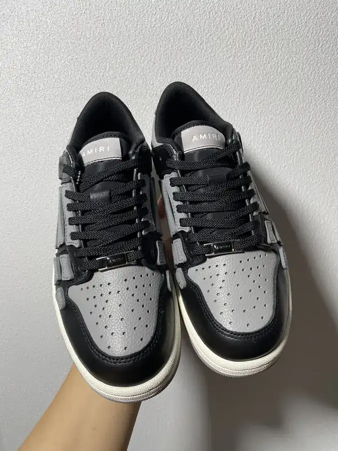 AMIRI Skel Toe Hi Bone Design Sneaker in Gray Black