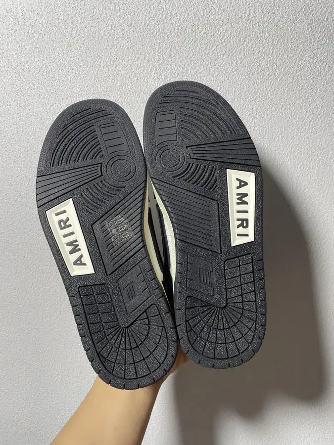 AMIRI Skel Toe Hi Bone Design Sneaker in Black