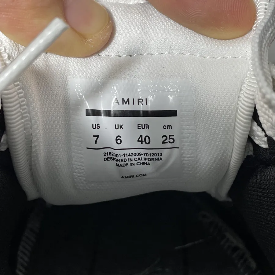 AMIRI Skel Toe Hi Bone Design Sneaker in Black