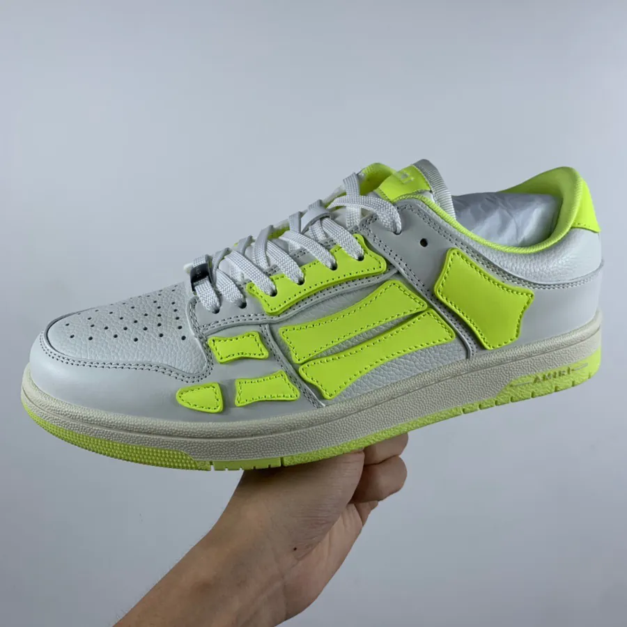 Amiri Bones Sneaker in Green and White