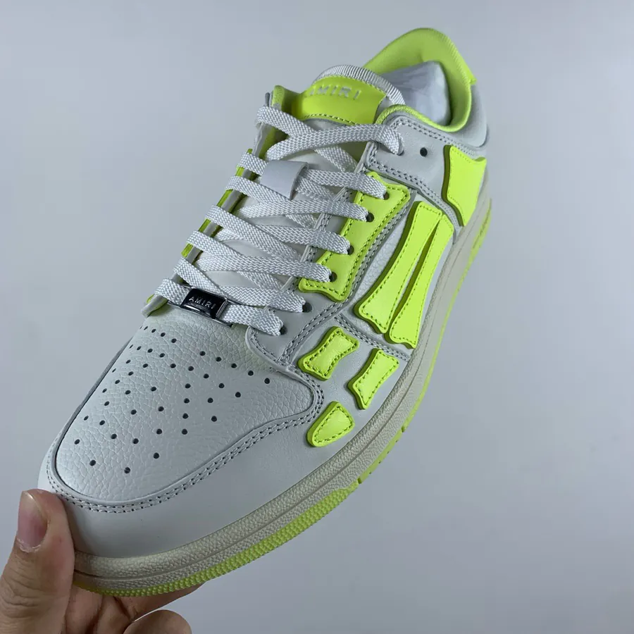 Amiri Bones Sneaker in Green and White