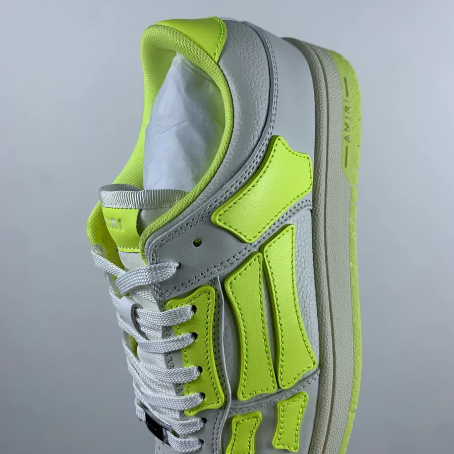 Amiri Bones Sneaker in Green and White