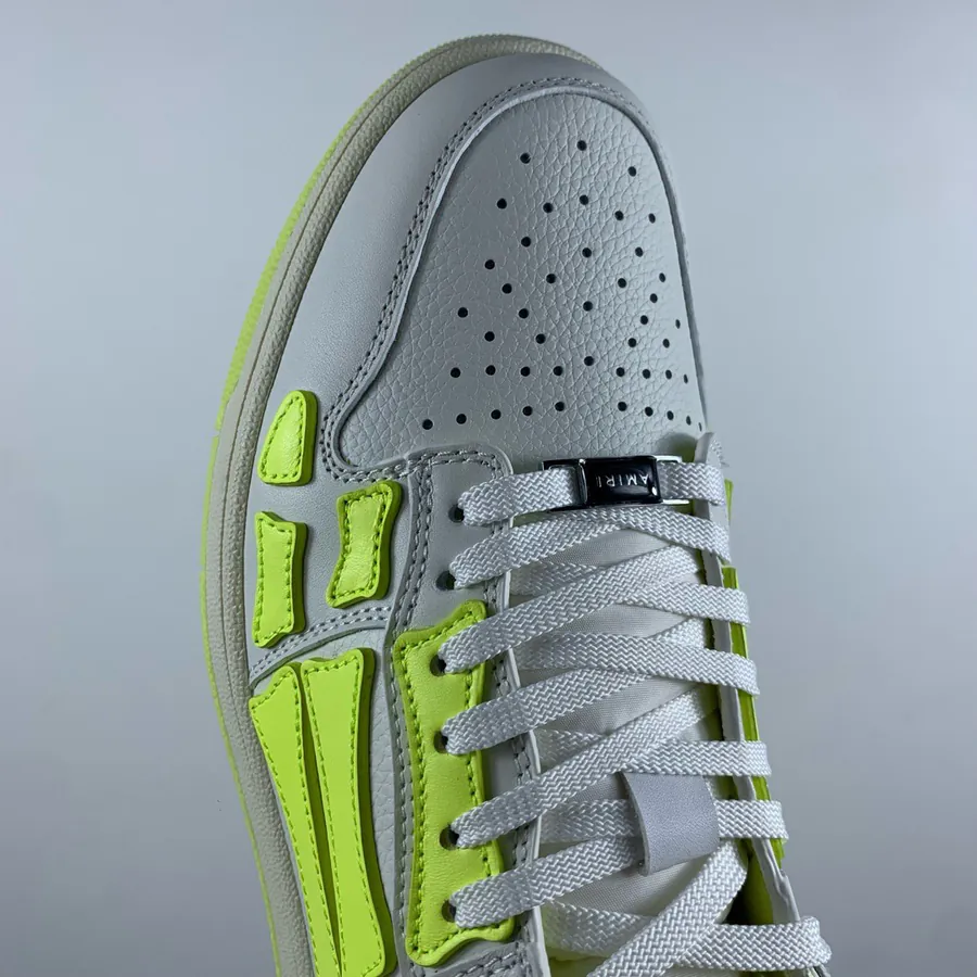 Amiri Bones Sneaker in Green and White