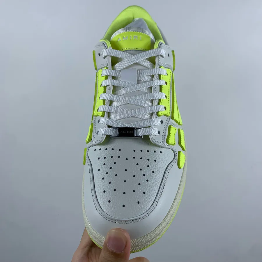 Amiri Bones Sneaker in Green and White
