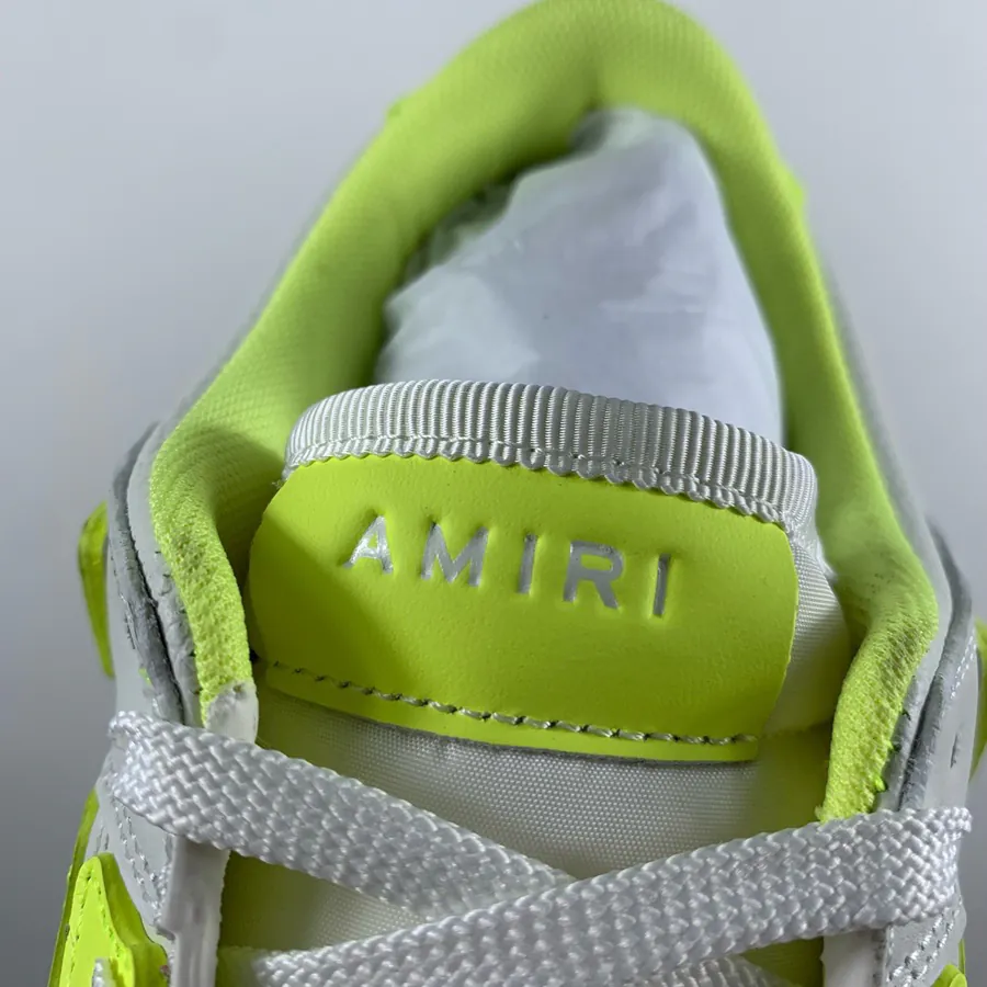 Amiri Bones Sneaker in Green and White