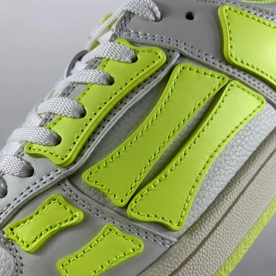 Amiri Bones Sneaker in Green and White