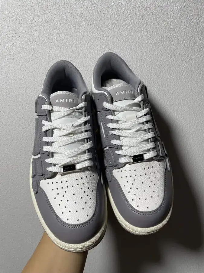 AMIRI Skel Toe Hi Bones Design Sneaker in Gray