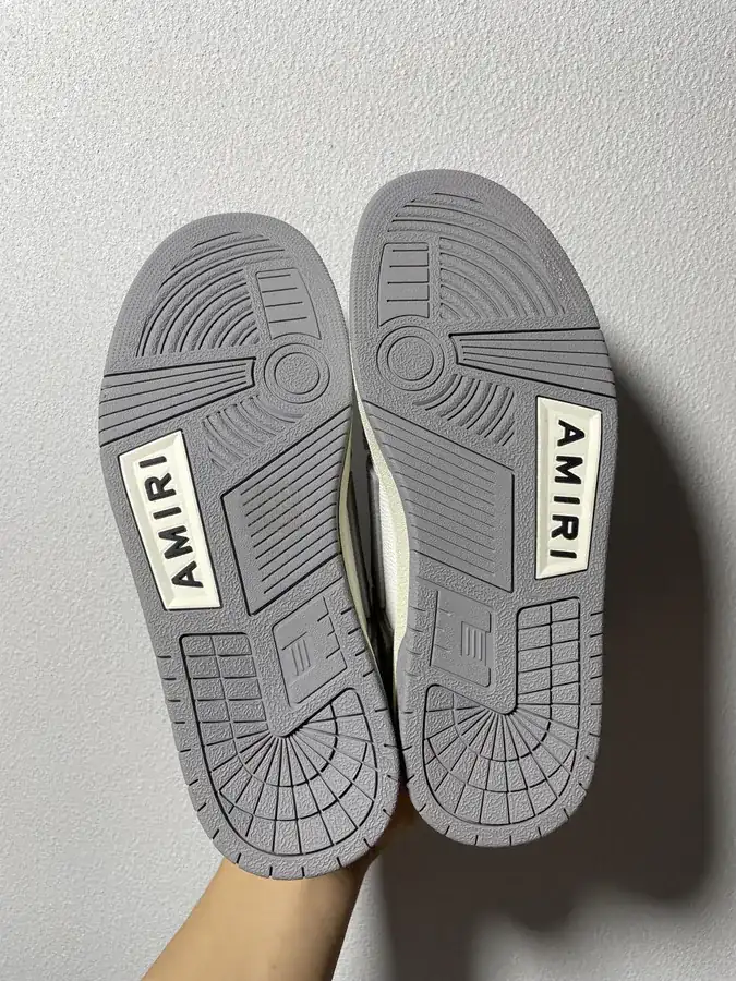 AMIRI Skel Toe Hi Bones Design Sneaker in Gray