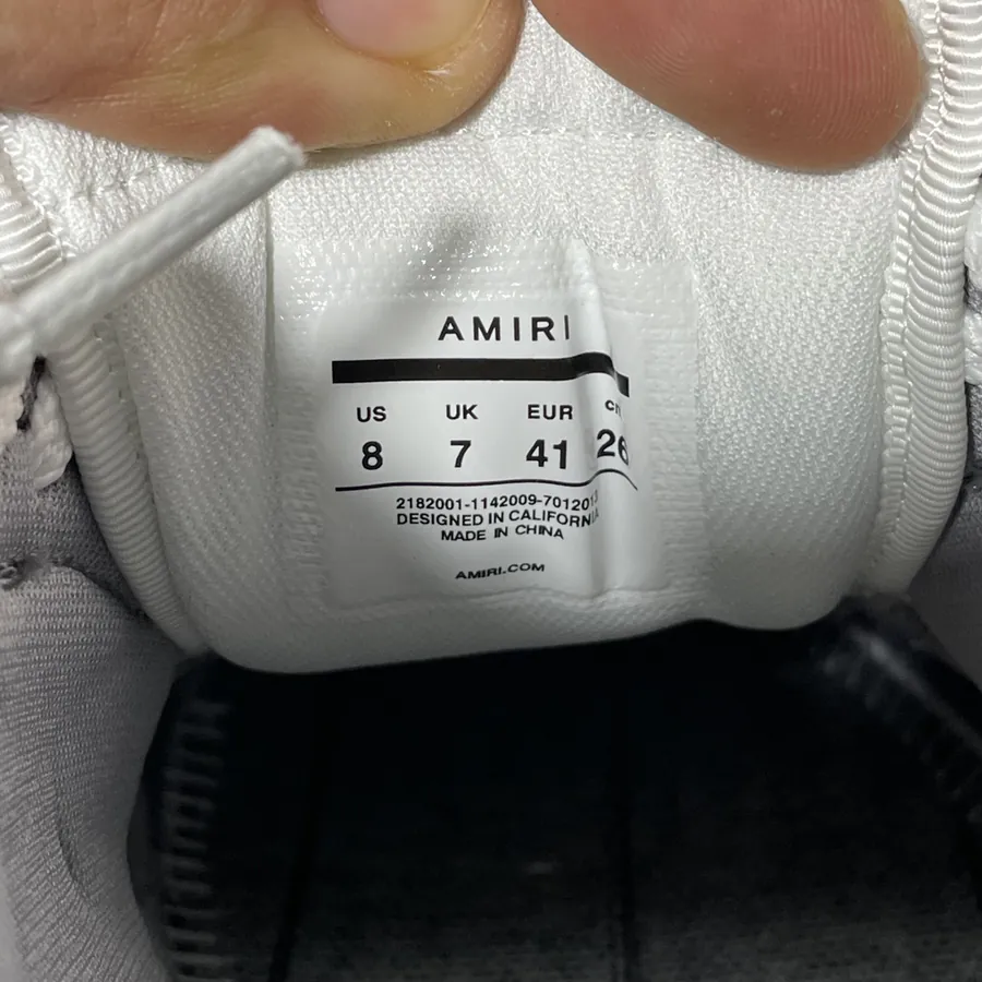 AMIRI Skel Toe Hi Bones Design Sneaker in Gray