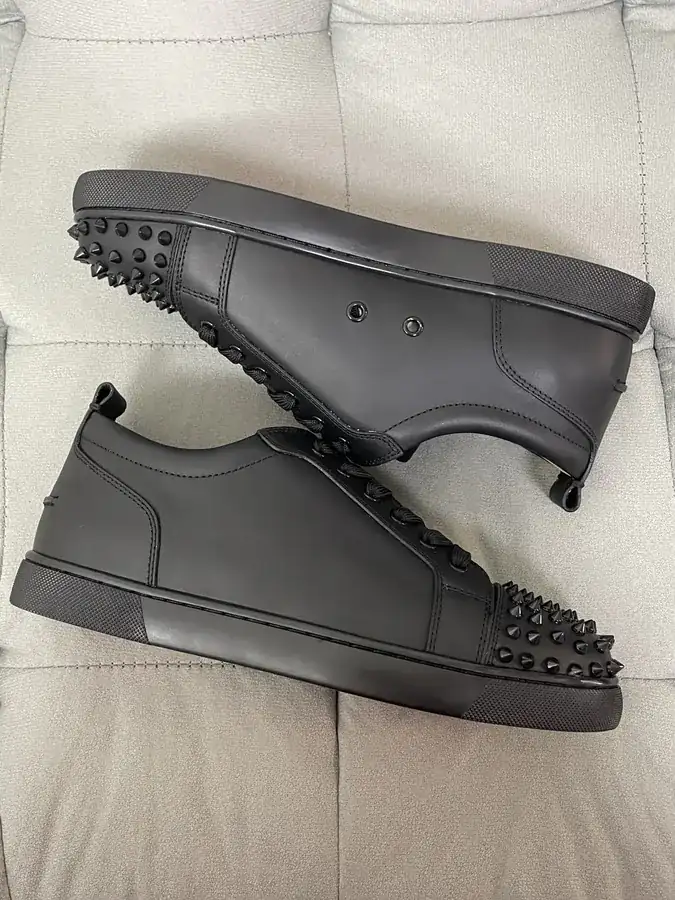 Louis Junior Spikes Men's Low Top Casual Sneakers in Black