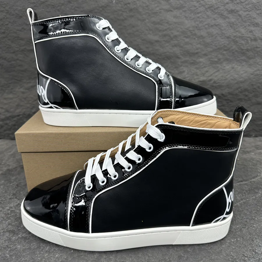 Louis High top Sneakers Black Calf Leather