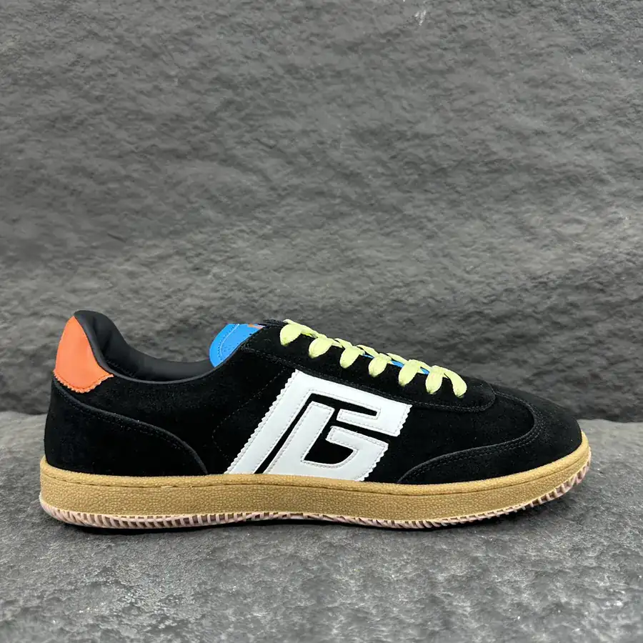 Balmain Swan Leather and Suede Sneakers for Men