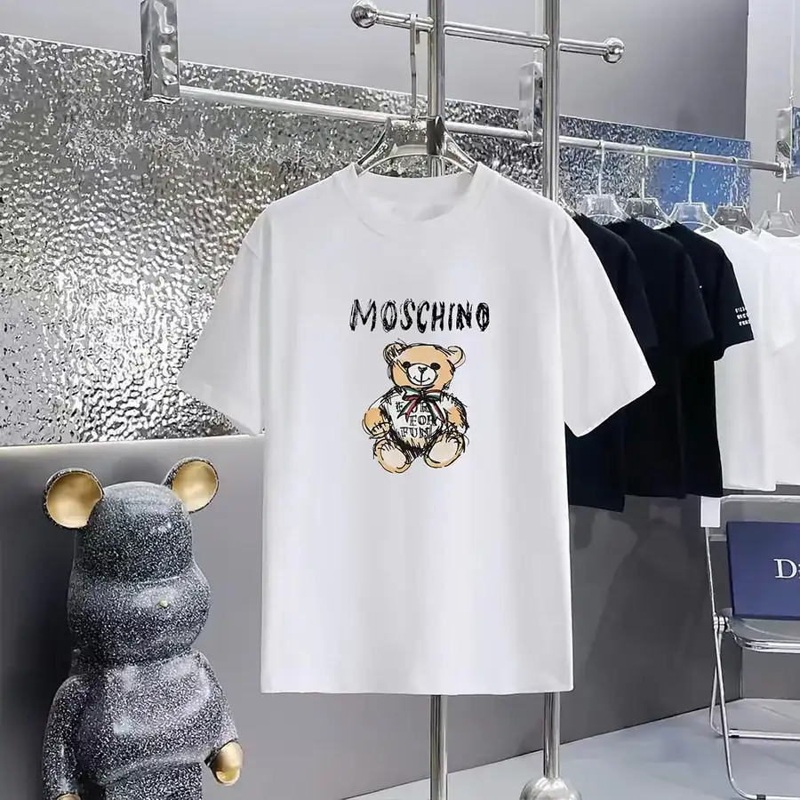 MOSCHINO Printed Round Neck Short Sleeve T Shirt