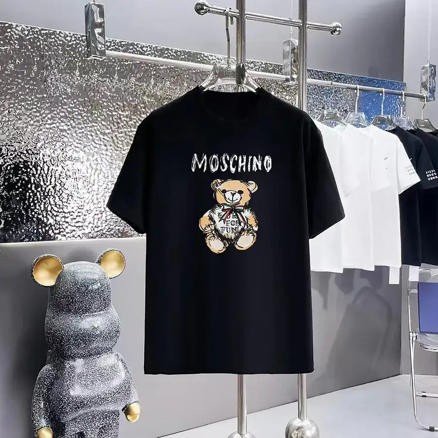 MOSCHINO Print Round Neck Short Sleeve T Shirt