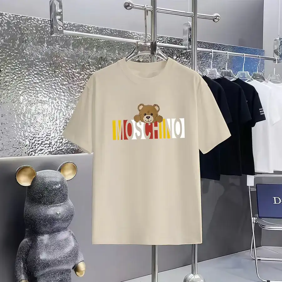 MOSCHINO Embroidered Round Neck T Shirt