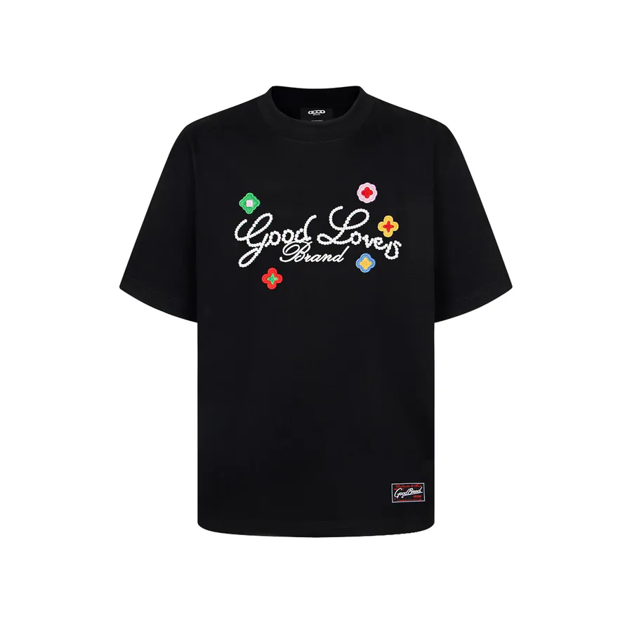 GOODBRAND Statement T Shirt with 3D Floral Embroidery, Unisex