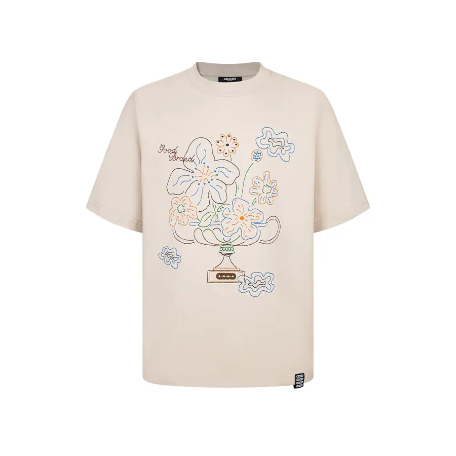GOODBRAND Blossom Flower Hand Painted Casual T Shirt for Men and Women