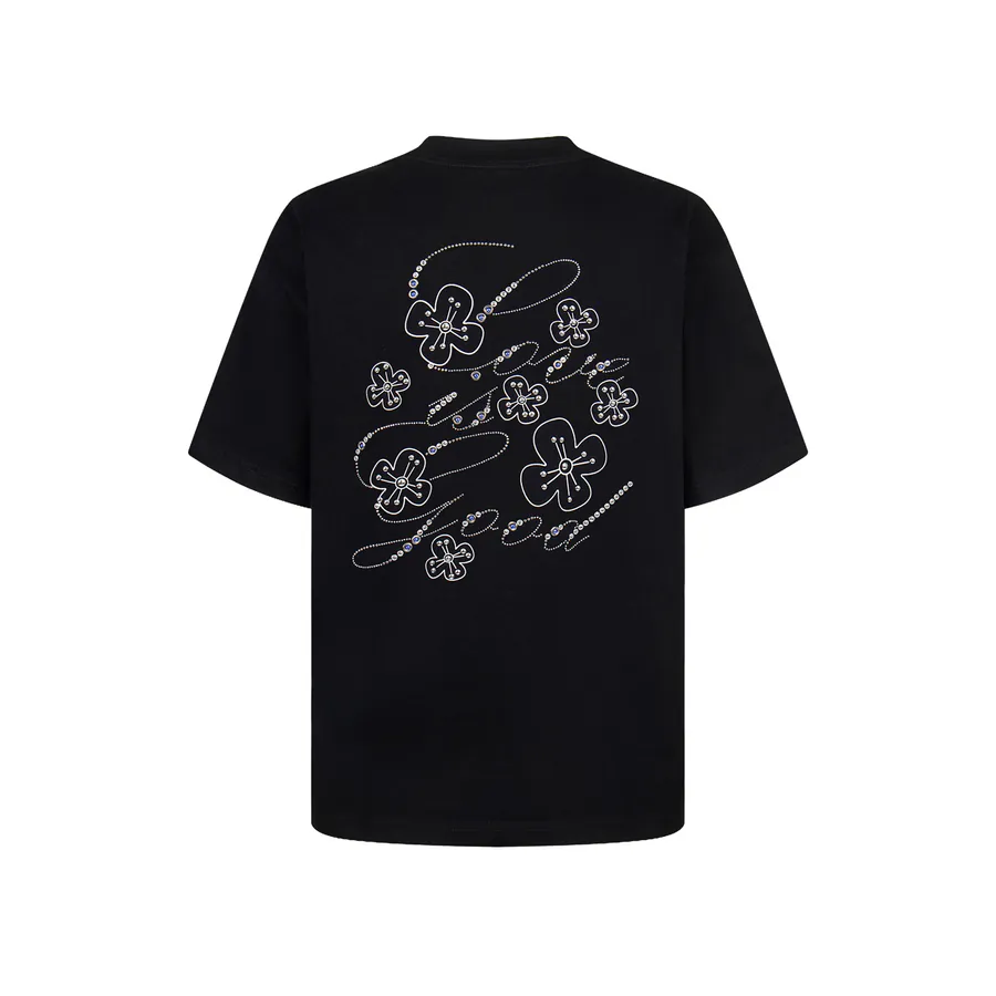 GOODBRAND Floral Embroidery Short Sleeve T Shirt Unisex