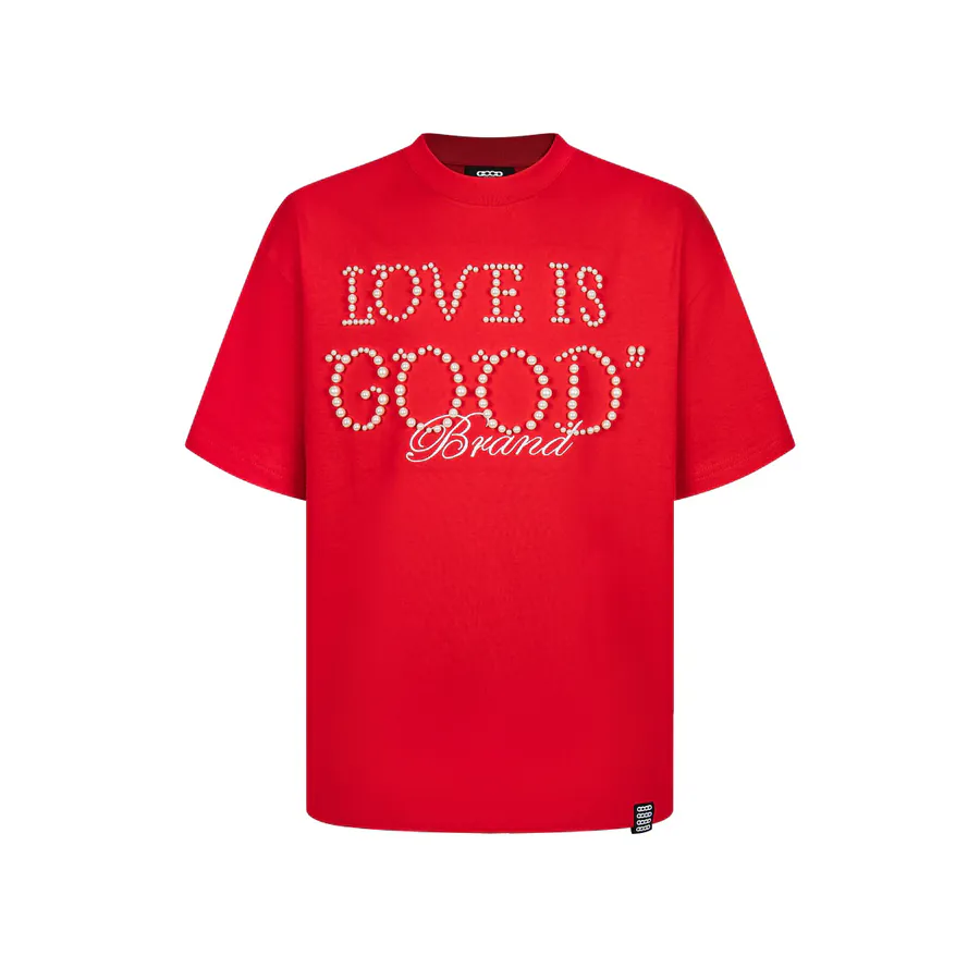 GOODBRAND Premium Round Neck T Shirt with Pearl Logo Unisex