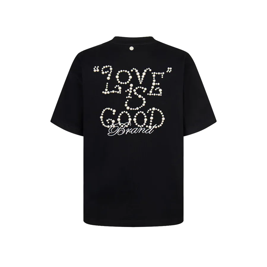GOODBRAND Premium Round Neck T Shirt with Pearl Logo Unisex