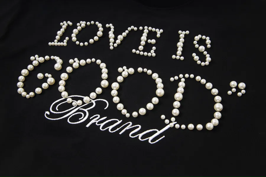 GOODBRAND Premium Round Neck T Shirt with Pearl Logo Unisex