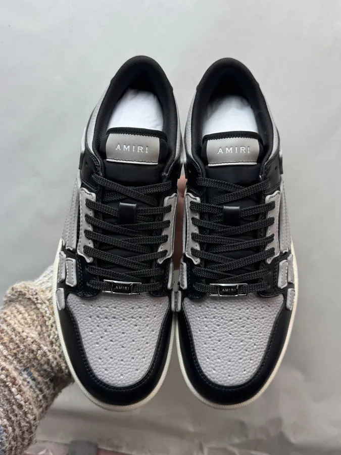 AMIRI Skel Top Low in Black and Grey