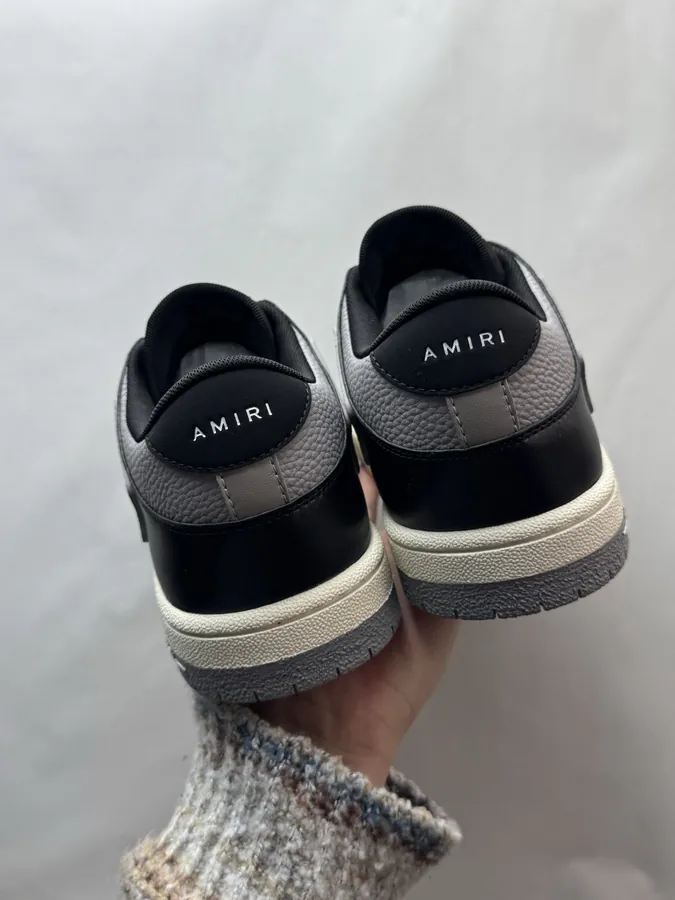 AMIRI Skel Top Low in Black and Grey