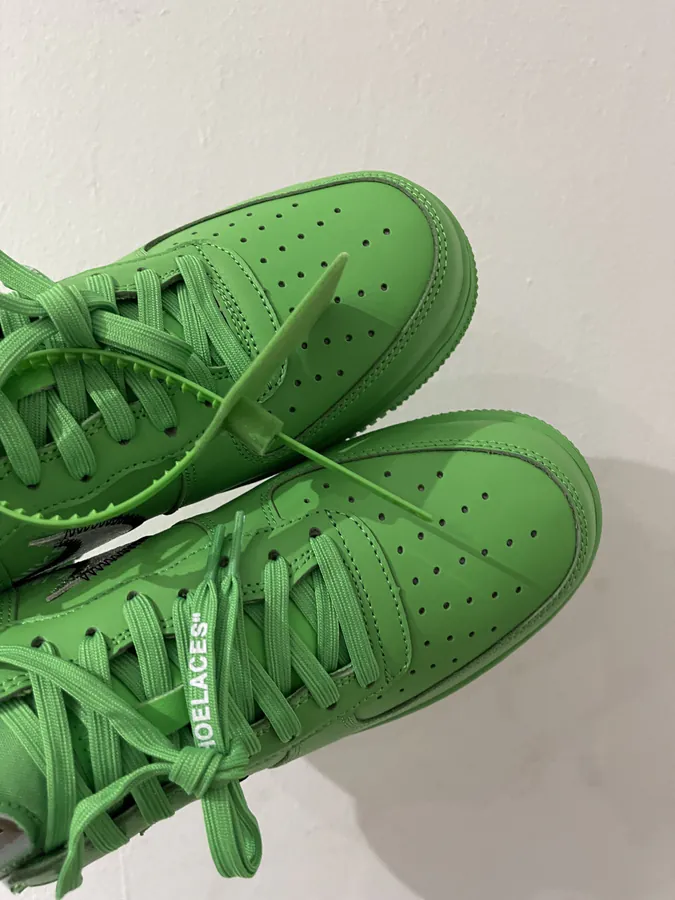 Ow Air Jordan Green Premium Collaboration