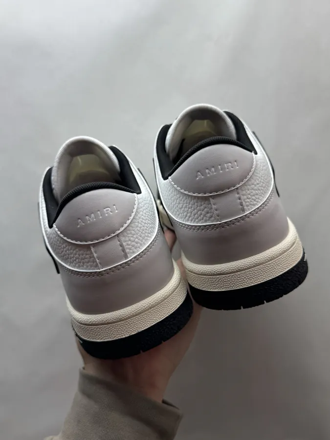 AMIRI Skel Top Low in White and Gray