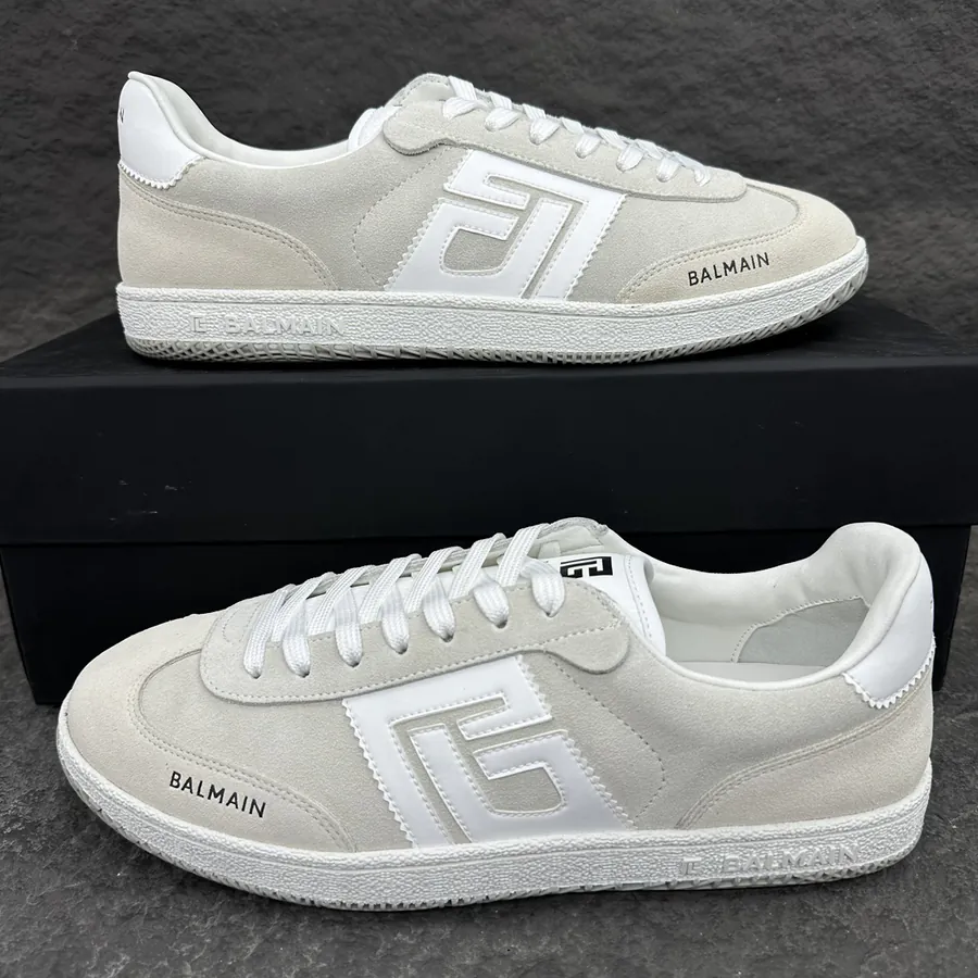 Balmain Swan Leather Sneakers for Men