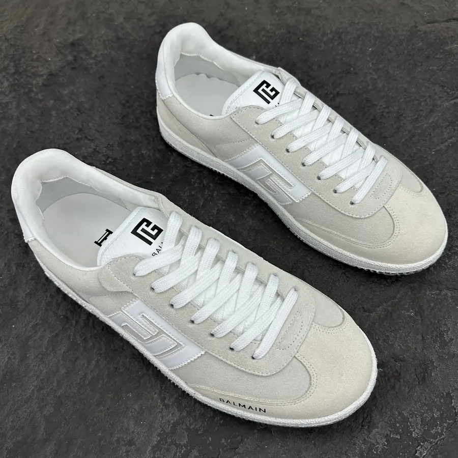 Balmain Swan Leather Sneakers for Men