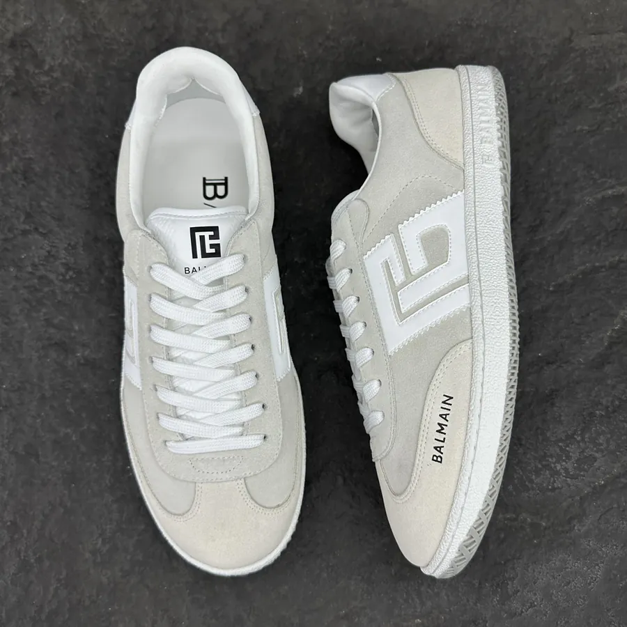 Balmain Swan Leather Sneakers for Men