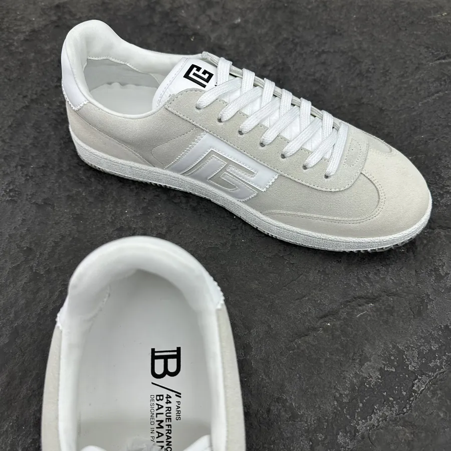 Balmain Swan Leather Sneakers for Men