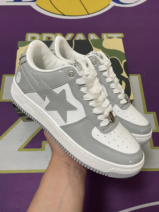 A BATHING APE STA Leather Low Top Sneakers