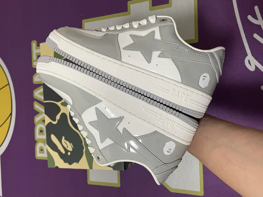 A BATHING APE STA Leather Low Top Sneakers