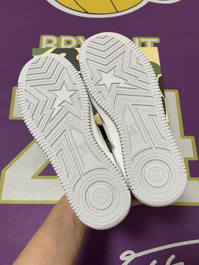 A BATHING APE STA Leather Low Top Sneakers