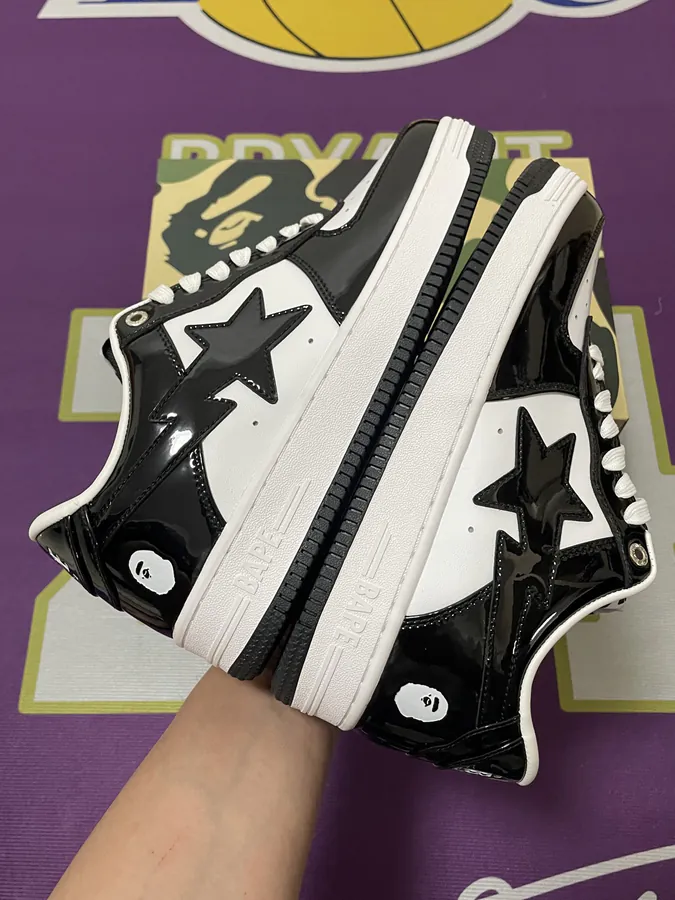 A BATHING APE STA Leather Low Top Sneaker