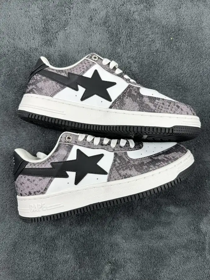 A BATHING APE STA Snake Print Low Top Sneaker for Men