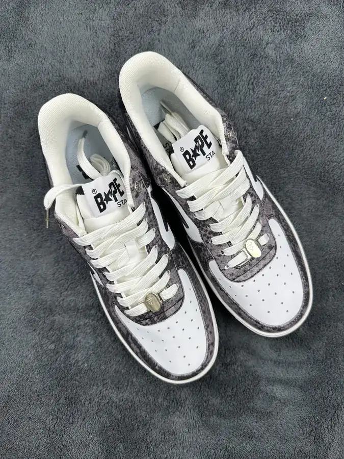 A BATHING APE STA Snake Print Low Top Sneaker for Men